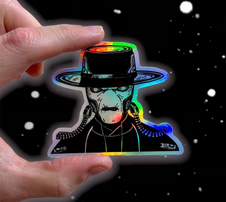 Cad Bane Sticker: Star Wars Vinyl Decals | Black + White OR Holographic ...