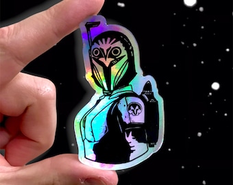 Bo-Katan Sticker: Mandalorian, Clone Wars, Star Wars Rebels Holographic Vinyl Decals | 1.83" x 3"