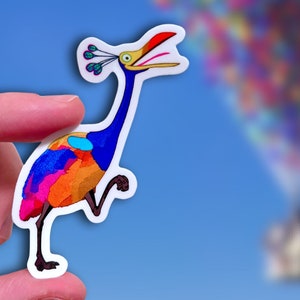 Kevin from “Up” Sticker | “Kevin’s a Girl?” Up Disney Pixar Waterproof Vinyl Decal for Car, Laptop, Water Bottle, Yeti, Journal | 2.12&quot; x 3&quot;