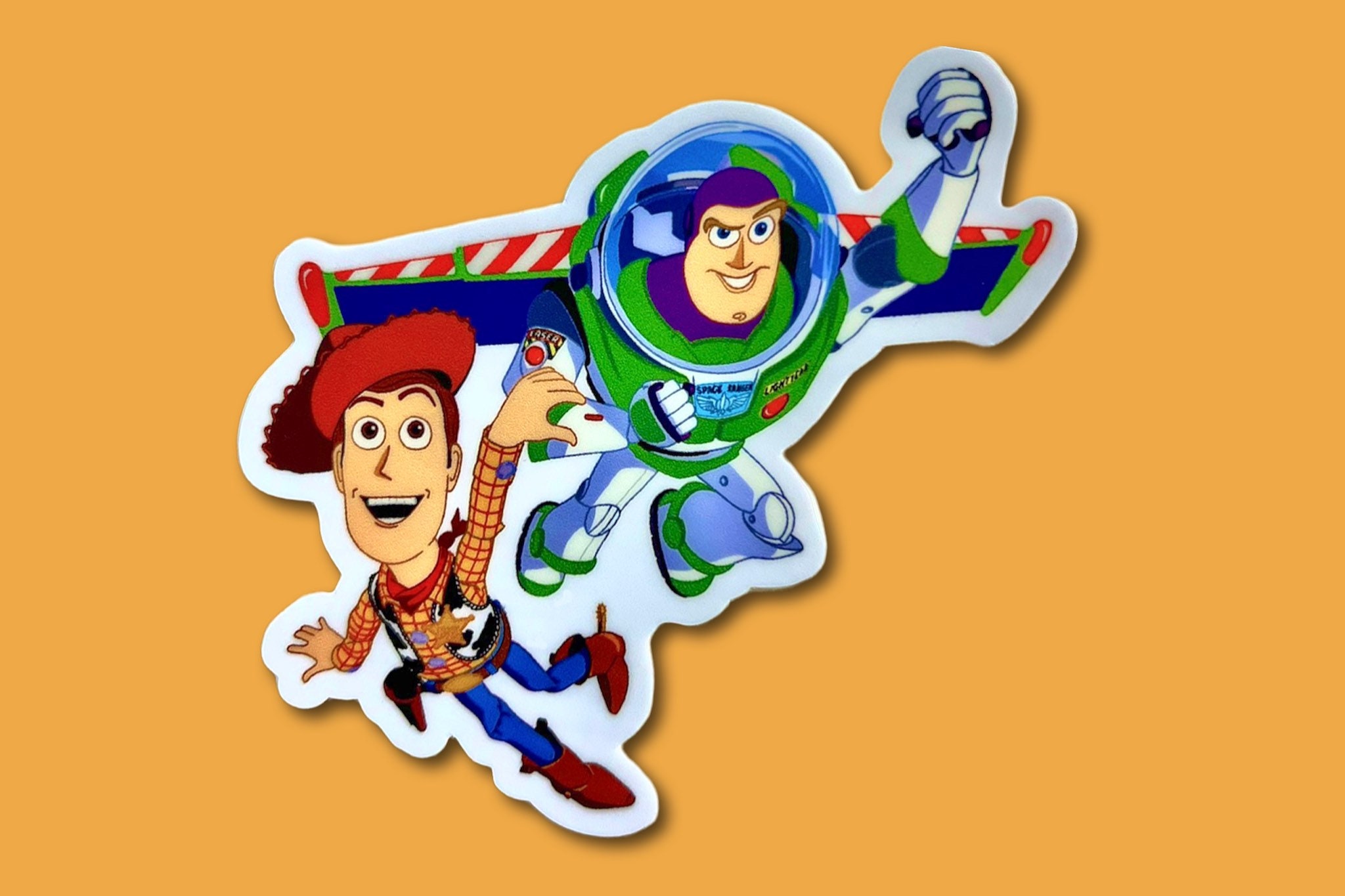 Woody + Buzz Lightyear Sticker: “To Infinity and Beyond” Toy Story