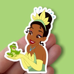 Princess Tiana Disney Sticker | "Princess and the Frog" Waterproof Vinyl Decal for Car, Laptop, Water Bottle, Yeti, Notebook | 2.33" x 3"