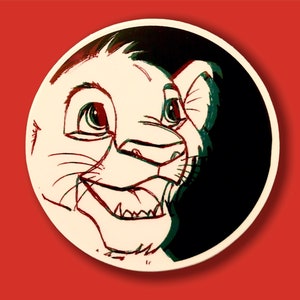 Simba The Lion King Sticker | &quot;I Just Can&#39;t Wait to Be King&quot; Disney Waterproof Vinyl Decal for Car, Laptop, Water Bottle, Journal | 3&quot; x 3&quot;