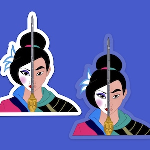 Mulan Sticker: "Loyal, Brave, True" Disney Vinyl Decals | WHITE or CLEAR | 2.54" x 3"