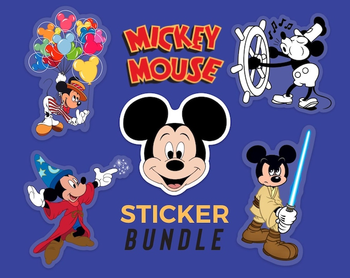 Mickey Mouse Sticker Collection | Disney Vinyl Decals | Set of 5 ...