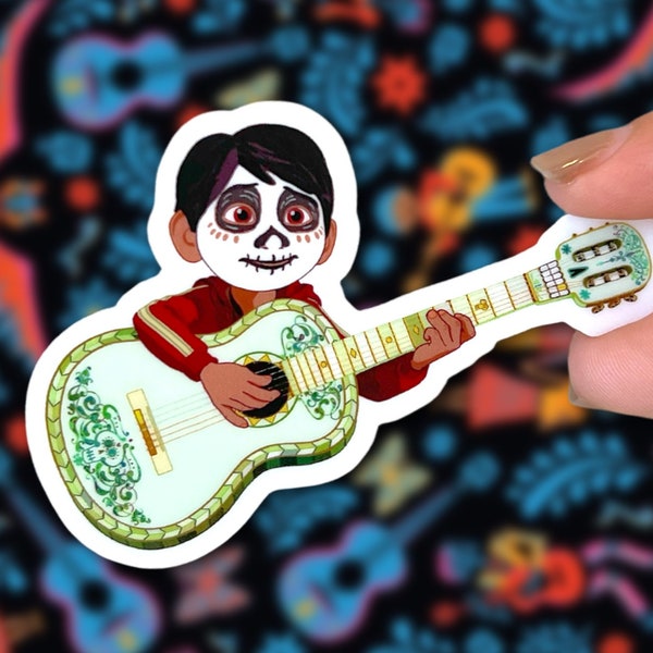 Miguel from Coco Sticker | “Remember Me” Disney Pixar Waterproof Vinyl Decal for Car, Laptop, Water Bottle, Yeti, Journal, Notebook