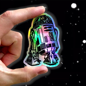R2-D2 Sticker: Star Wars Droid Holographic Vinyl Decals | 2.16&quot; x 3&quot;
