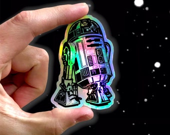 R2-D2 Sticker: Star Wars Droid Holographic Vinyl Decals | 2.16" x 3"