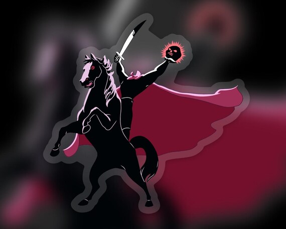Headless Horseman Sticker: “Sleepy Hollow” Halloween Disney Villain Vinyl Decals | 3" x 2.91"