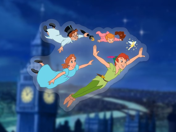 Peter Pan, Wendy, John, Michael + Tinkerbell Sticker: “you Can Fly