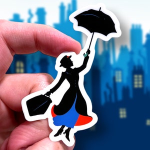 Mary Poppins Disney Sticker | "Practically Perfect In Every Way" Waterproof Vinyl Decal for Car, Laptop, Water Bottle, Planner | 2.52" x 3"
