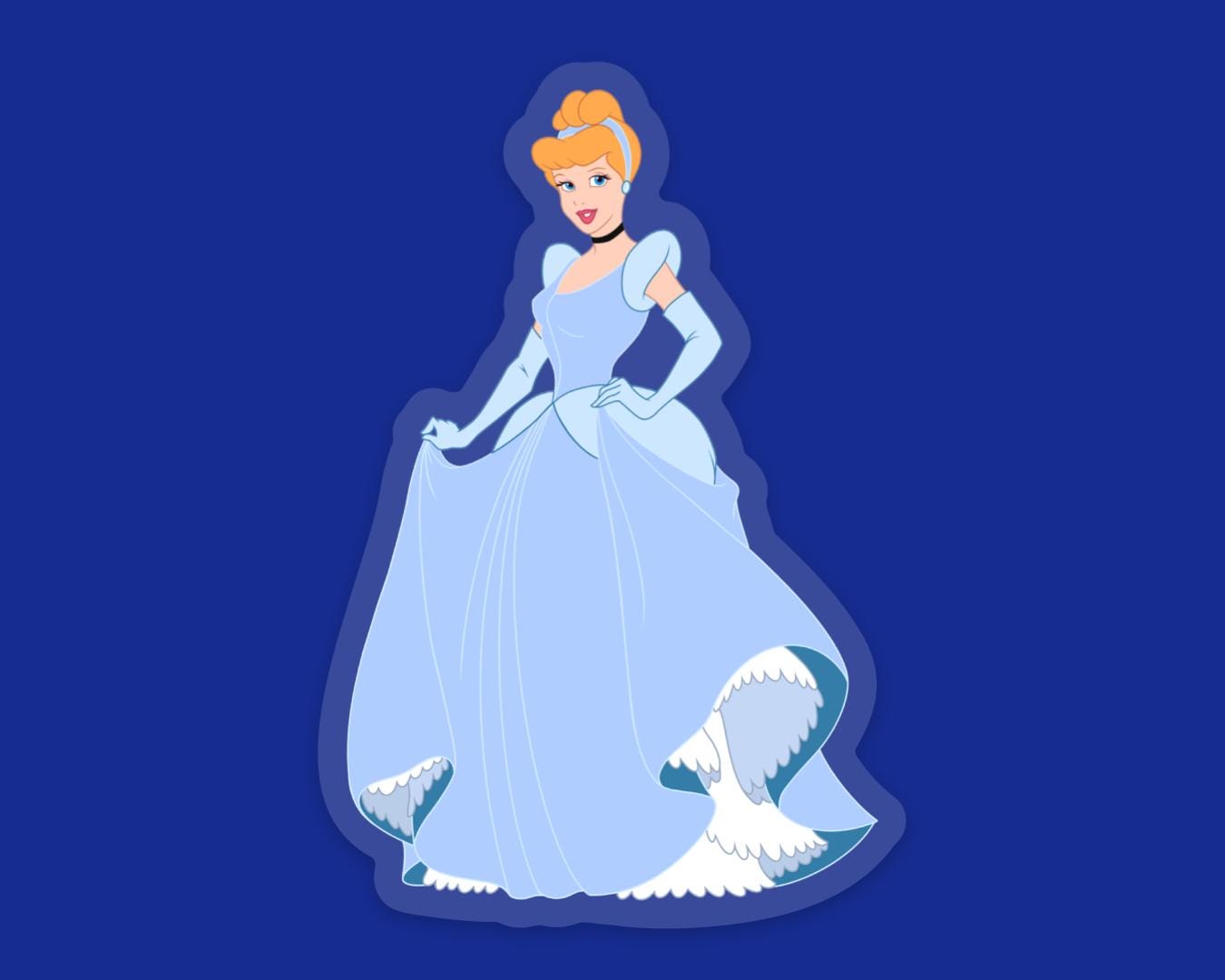 Cinderella Sticker: Disney Princess Clear Vinyl Decals | 2.04" X 3" - Etsy