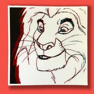 Mufasa The Lion King Sticker | &quot;He Lives In You&quot; Disney Waterproof Vinyl Decal for Car, Laptop, Water Bottle, Journal, Planner | 3&quot; x 3&quot;
