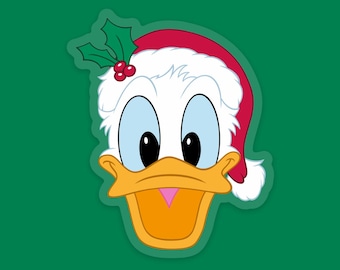 Donald Duck Christmas Sticker: "A Christmas Carol" Disney Clear Vinyl Decals | 2.49" x 3"