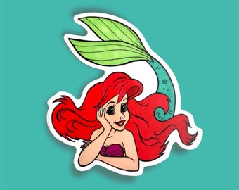 The Little Mermaid Disney Princess Sticker | "Part of Your World" Ariel Waterproof Vinyl Decal for Car, Laptop, Water Bottle | 3" or 4"