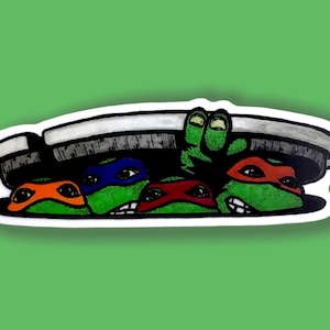 Teenage Mutant Ninja Turtles (TMNT) Sticker | &quot;Turtle Power!&quot; Waterproof Vinyl Decal for Car, Laptop, Water Bottle, Notebook | 3&quot; x 1.09&quot;