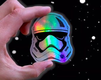 Stormtrooper Holographic Sticker | "The Might of the First Order" Star Wars Waterproof Vinyl Decal for Car, Laptop, Water Bottle, Journal