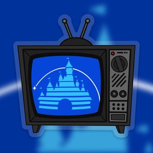 90’s Disney Sticker: “Retro Disney TV” Clear Vinyl Decals | 3&quot; x 2.93&quot;
