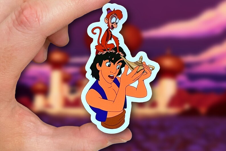 Aladdin + Abu Sticker: Disney Vinyl Decals | 1.88