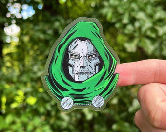 Dr. Doom Sticker: Avengers Doomsday Marvel Comics MCU Clear Vinyl Decals | 2.61" x 3"