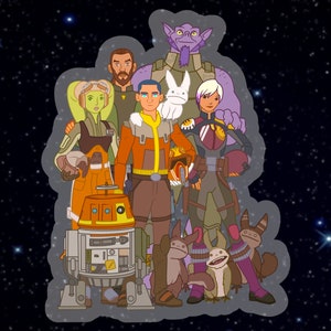 Star Wars Rebels Mural Sticker | “The Ghost Crew” Waterproof Vinyl Decal for Car, Laptop, Water Bottle, Yeti, Journal, Planner | 2.38&quot; x 3&quot;