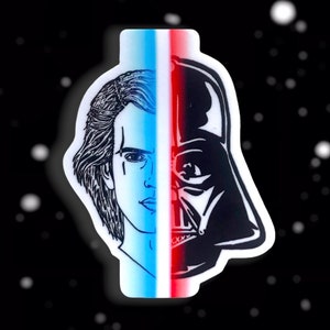 Anakin Skywalker/Darth Vader Sticker: Star Wars Vinyl Decals | 2.4&quot; x 3&quot;