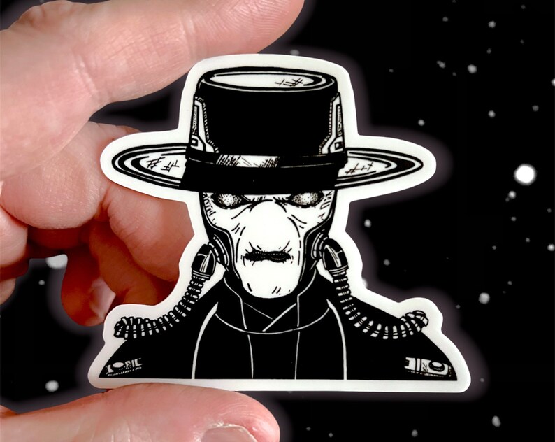 Cad Bane Sticker: Star Wars Vinyl Decals | Black + White OR Holographic ...