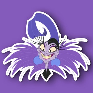 Yzma Disney Villain Sticker | “Pull the Lever!” The Emperor’s New Groove Vinyl Decal for Car, Laptop, Water Bottle, Planner | 3" x 2.39"