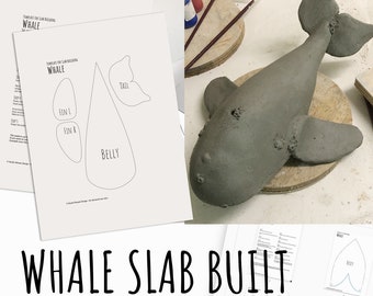 Whale Pottery Template for Slab Building (SVG, PDF, DXF)