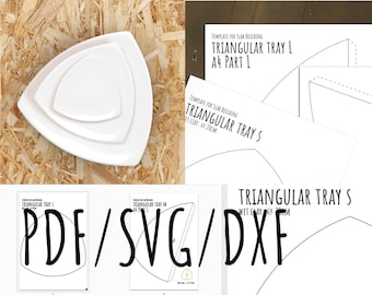 Curvy Plate Slab Template: Soap Holder, Spoon Rest SVG DXF PDF