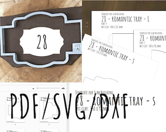 Slab Building Template 28, Romantic Plate SVG DXF PDF