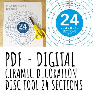 Digital Decoration Disk Pottery Tool - 24 sections - ceramic aid