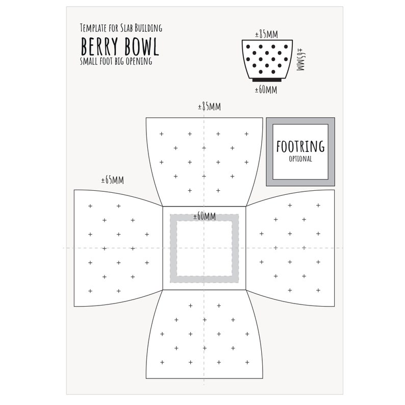 Bowl or simple box template 2 shapes big bottom or big top image 8