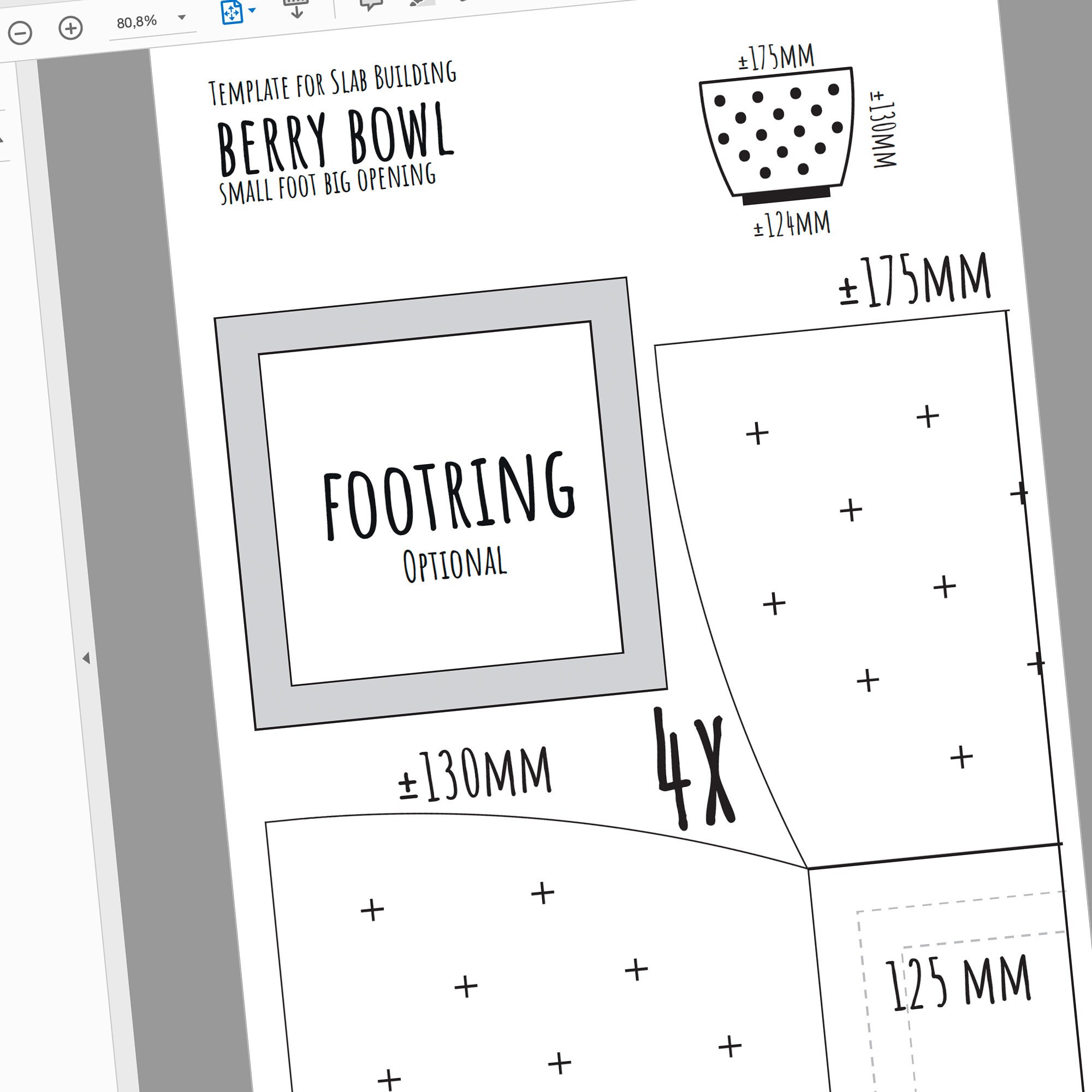 Simple Box Pottery Template Pattern: 2 Shapes, Big Bottom / Larger Top ...