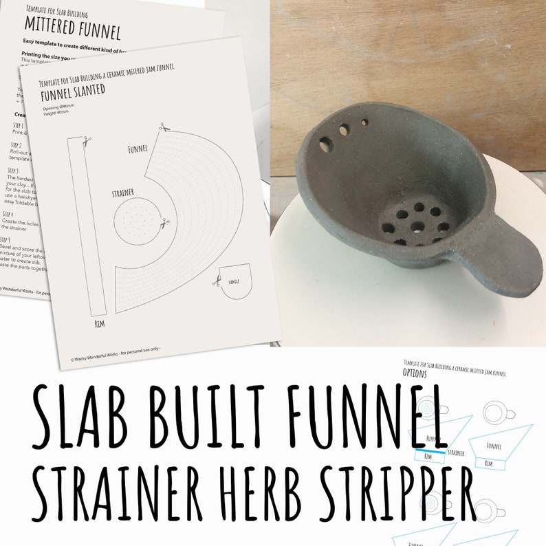 Pottery Funnel Template: Slab Building Pattern (PDF) - Etsy