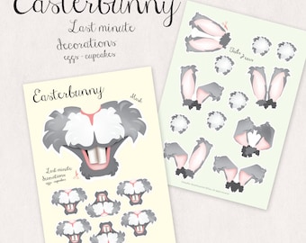 Last minute easter decorations - eggs - cupcakes - scrapbooking papercraft party favors