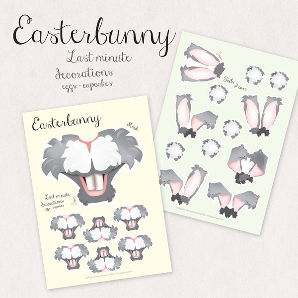 Last minute easter decorations - eggs - cupcakes - scrapbooking papercraft party favors