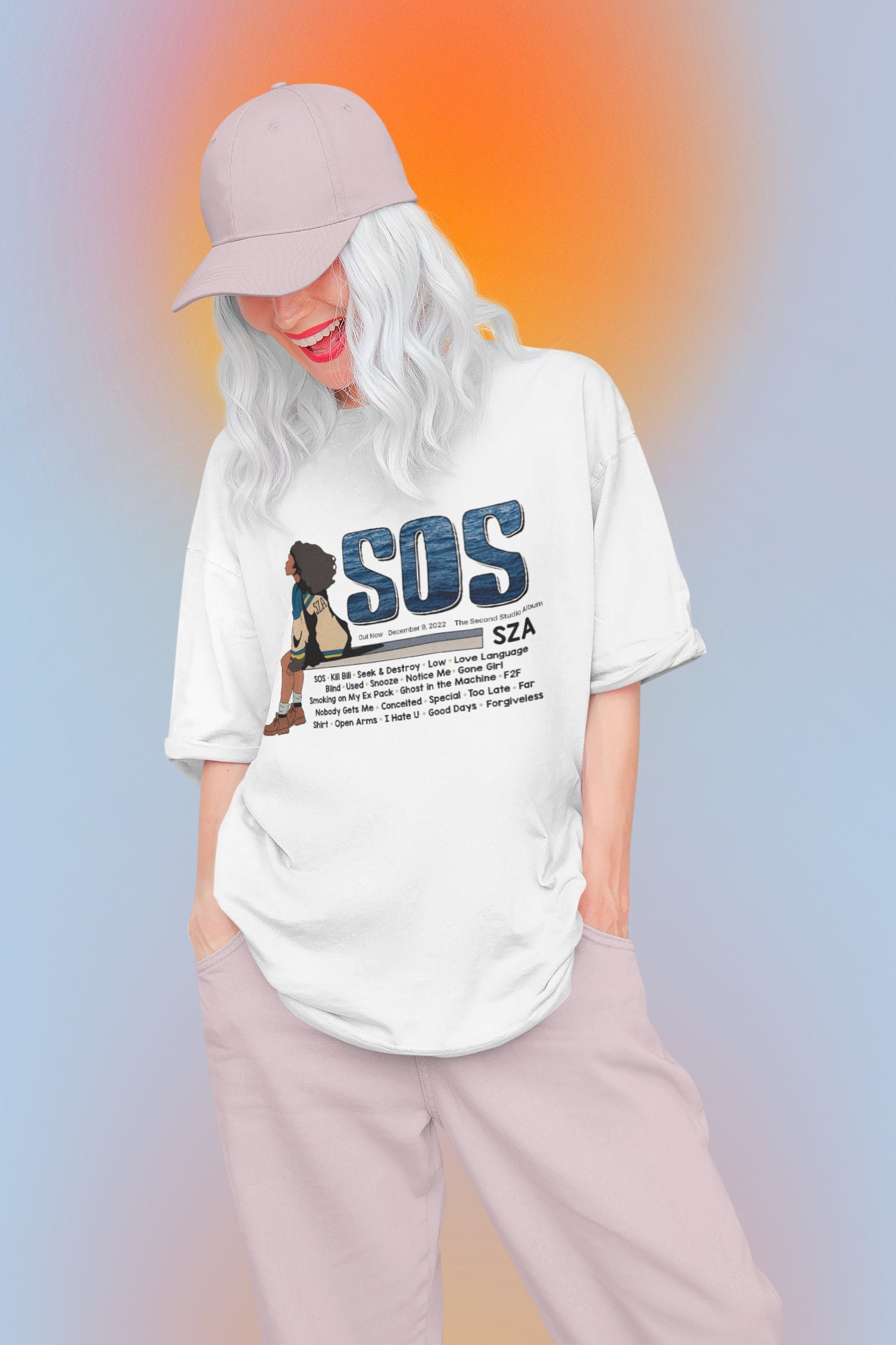 Discover Vintage 90s SZA SOS Shirt, Retro Sza Merch T-Shirt