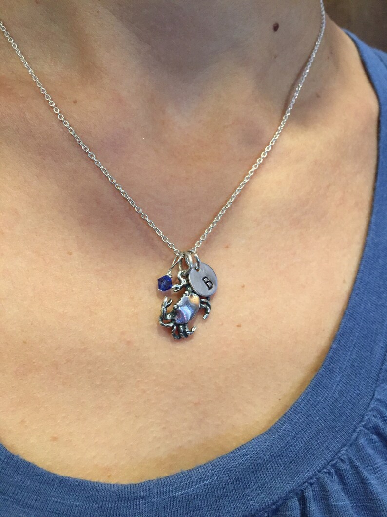 Collar De Mujer Con Colgante De Cangrejo En Plata De Ley 925 - Joyería Romántica Y Simple Para Regalo