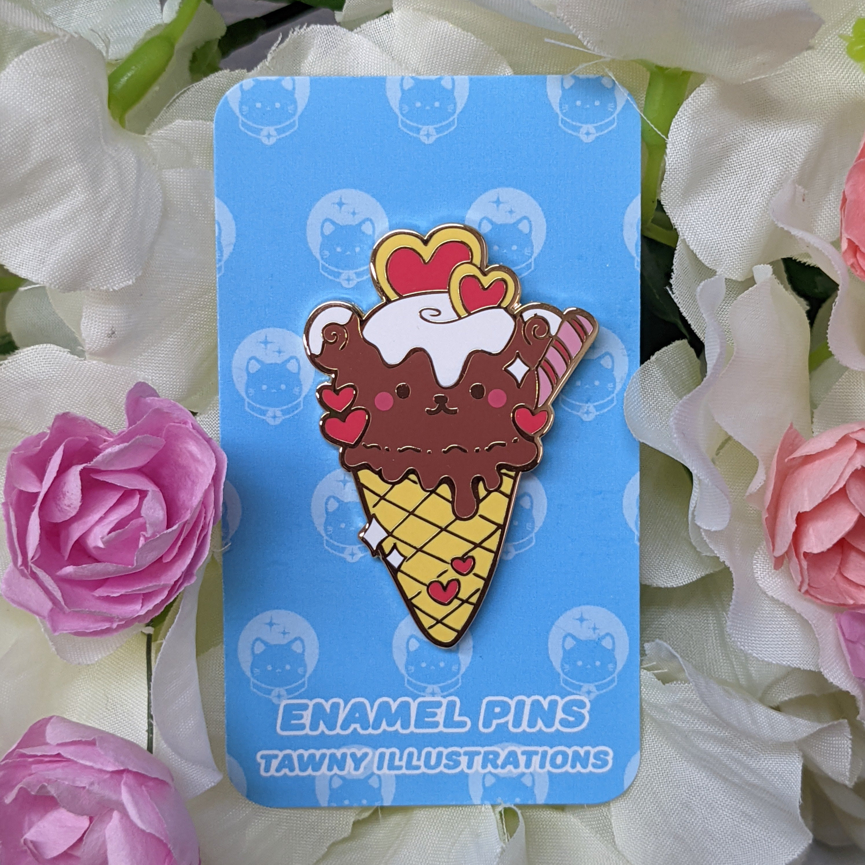 Cute Kawaii Ice Cream Charm, Kawaii Polymer Clay Food Charms