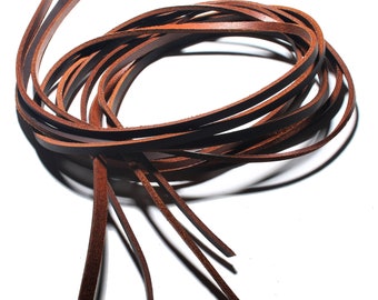 5 Leather Strap Remnants Brown or Black Buffalo Leather 8/9 Ounce