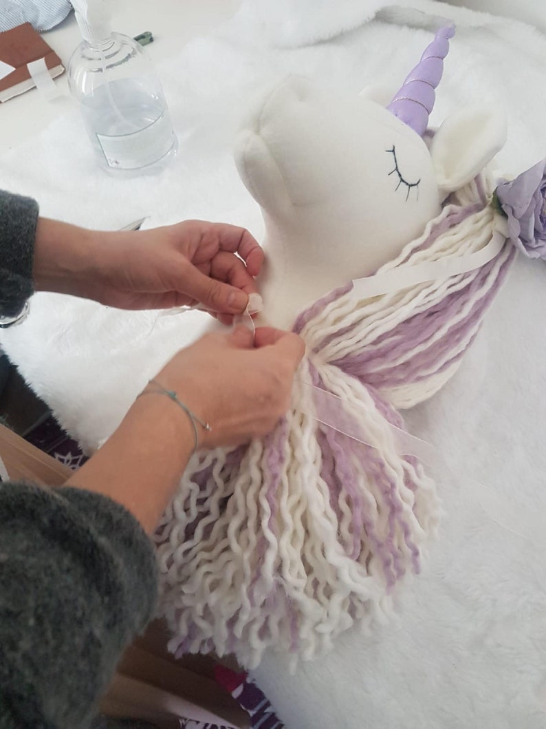 Unicorn Wall Mounted Head Unicorn Wall Hanging Nursery Decor Etsy