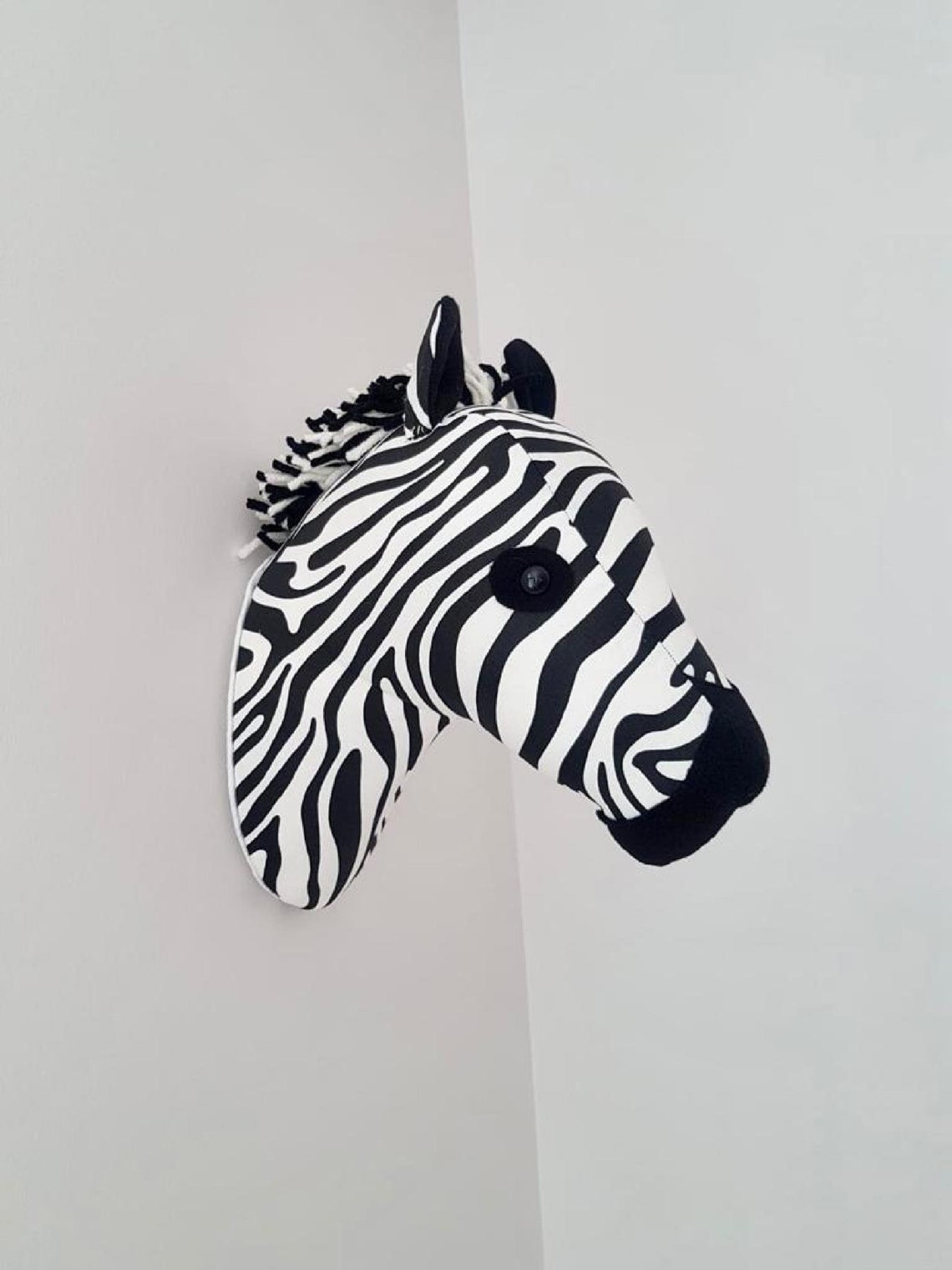 Safari Wall Mount Plush Animal Head Faux Animal Heads for Kids Etsy