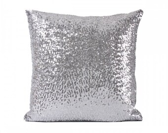 silver sparkle cushions