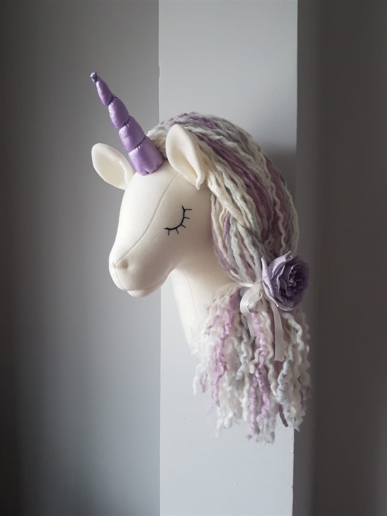 Unicorn Wall Mounted Head Unicorn Wall Hanging Nursery Decor Etsy
