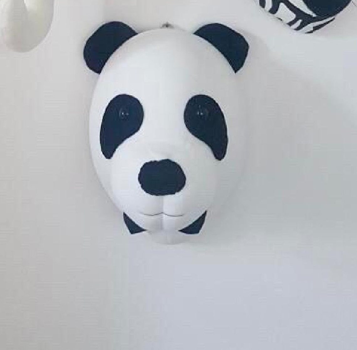 Safari Wall Mount Plush Animal Head Faux Animal Heads for Kids Etsy