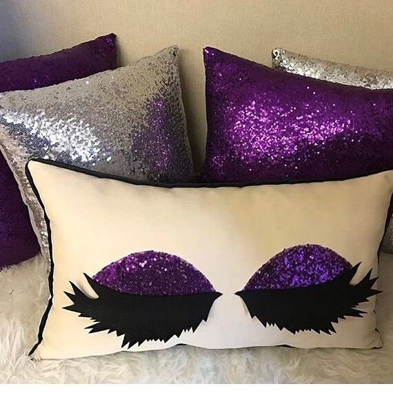 glitter photo pillow