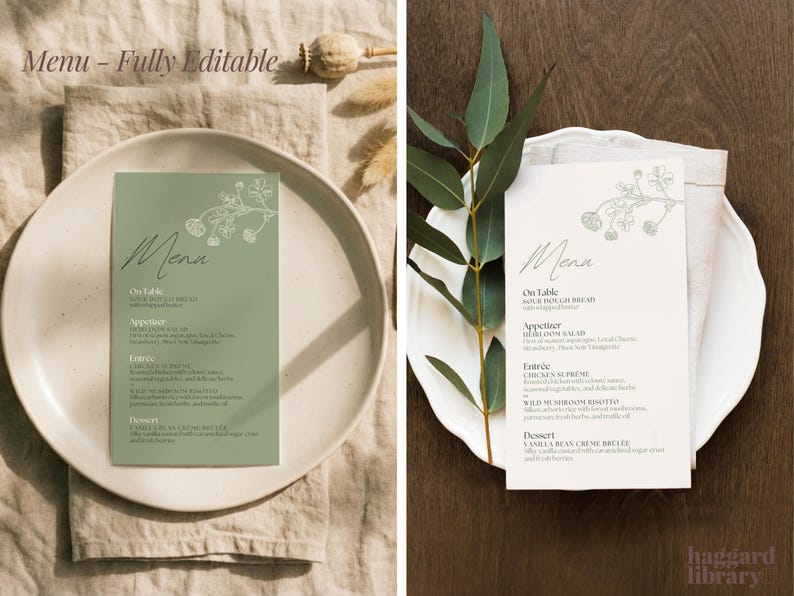 Wild Clover Day-of Bundle | Editable Canva Templates | Seating Chart ...