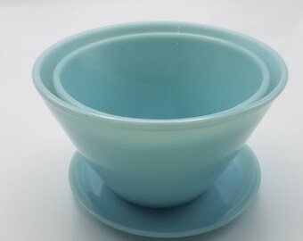 Vintage Fire-king Turquoise Blue - Etsy
