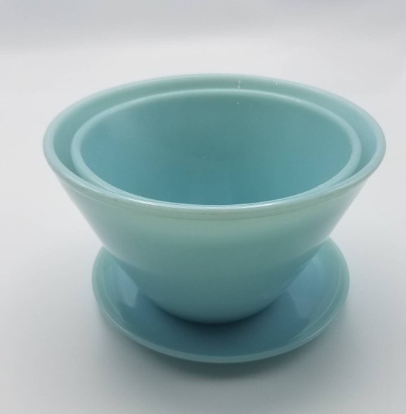 Vintage Fire-king Turquoise Blue - Etsy