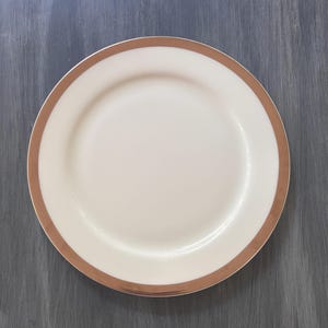 Vintage Fitz and Floyd Nevaeh White Gold Banded 9.75 Inch Salad Plate